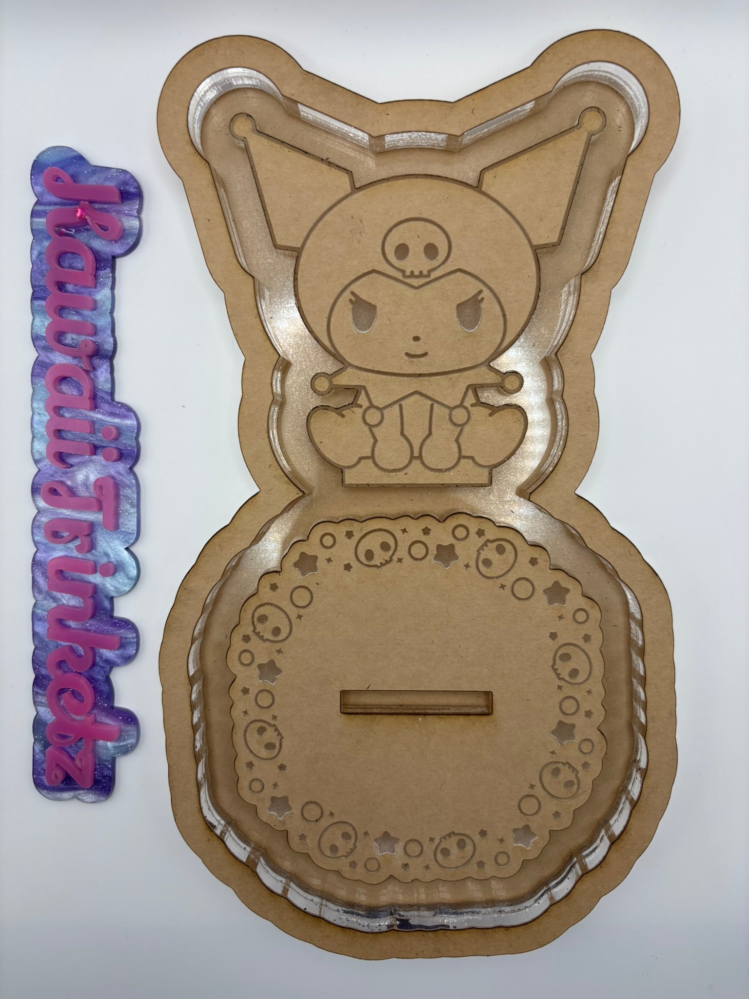 Kawaii skull bunny ring trinket tray phone stand mold