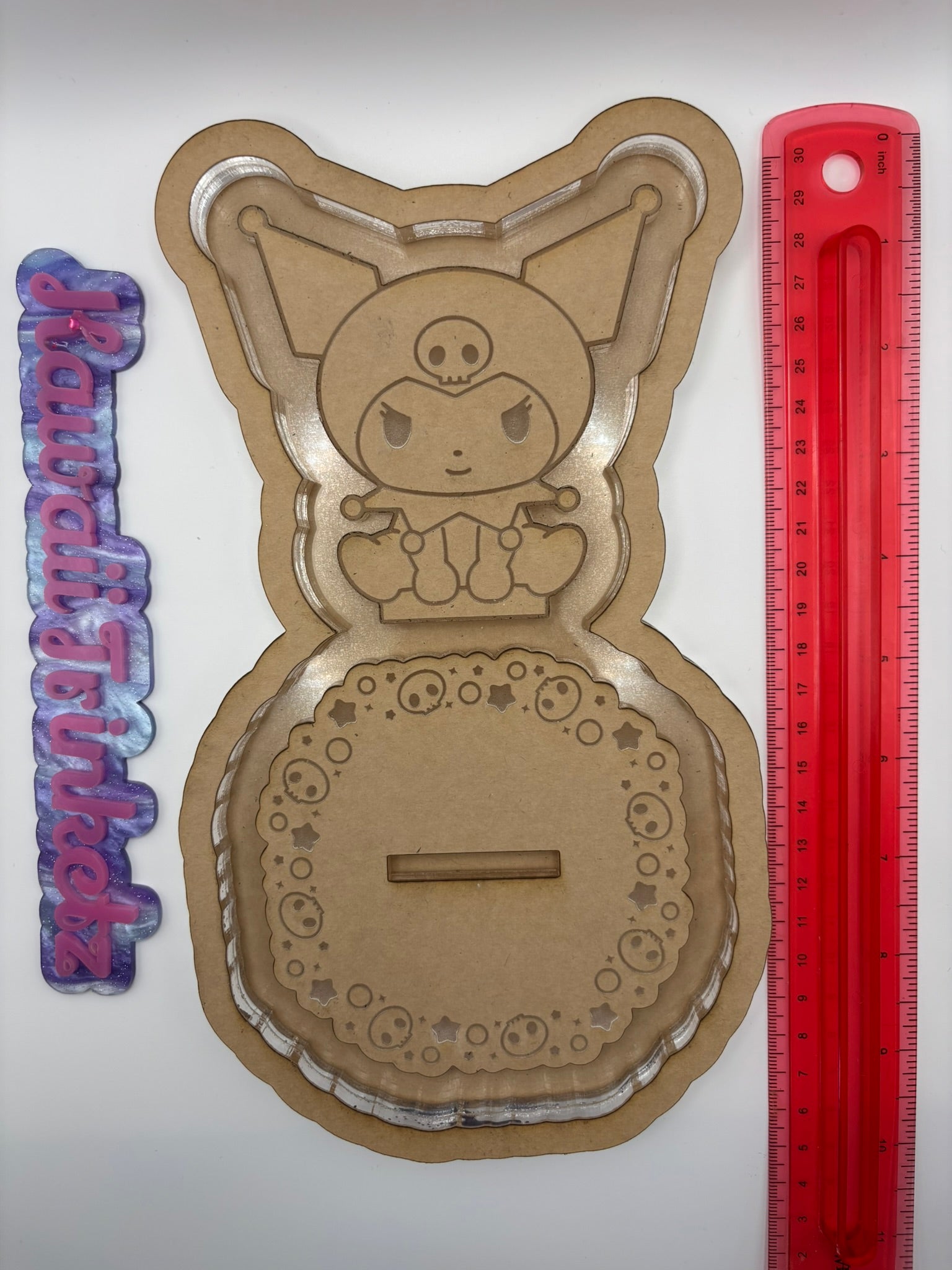 Kawaii skull bunny ring trinket tray phone stand mold