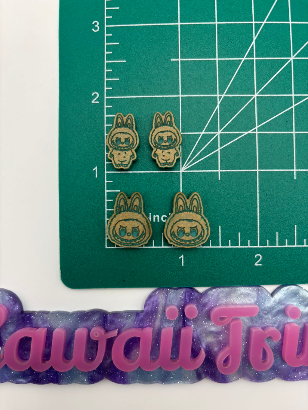 Monster bunny fufu stud earrings mold palette