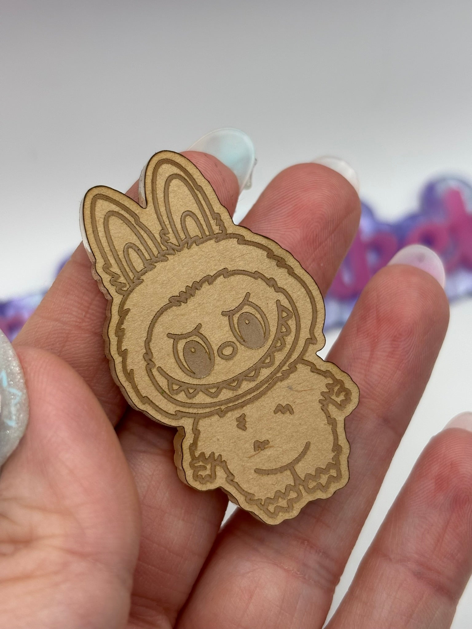 Monster bunny fufu standing flat grip keychain mold