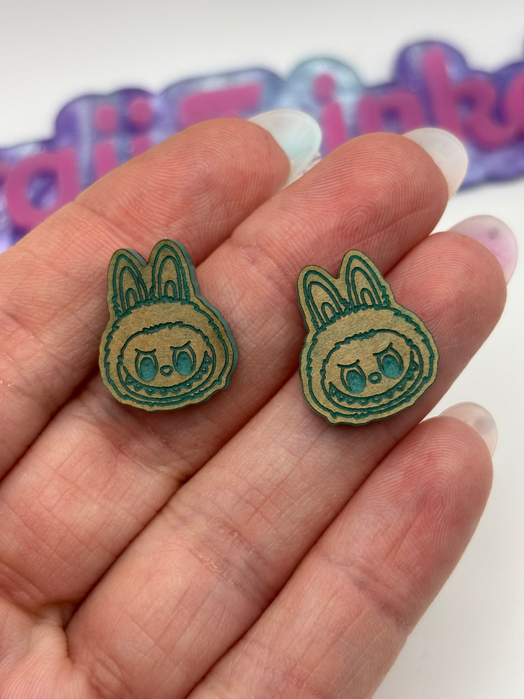 Monster bunny fufu stud earrings mold palette