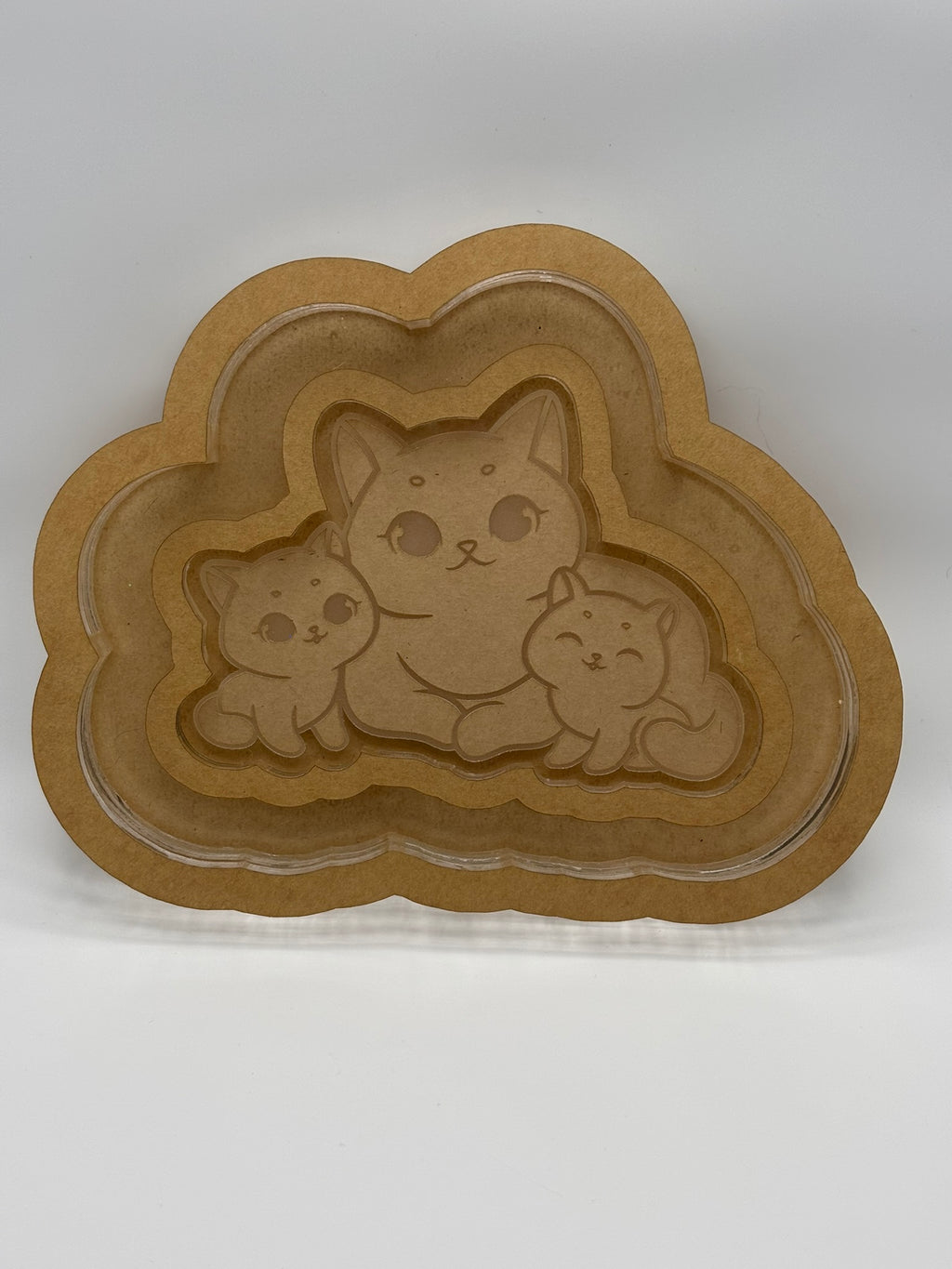 Cat family trio trinket tray mold