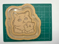 Cat family cuddle duo trinket tray mold