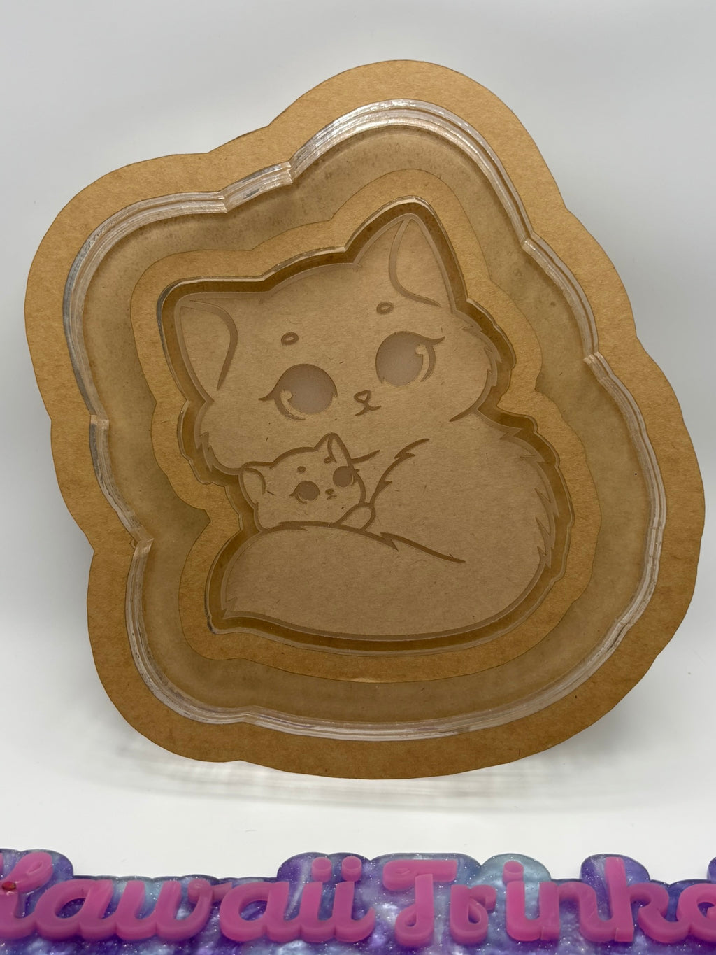 Cat family protection duo trinket tray mold