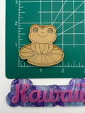 Kawaii pond frog flat grip keychain mold