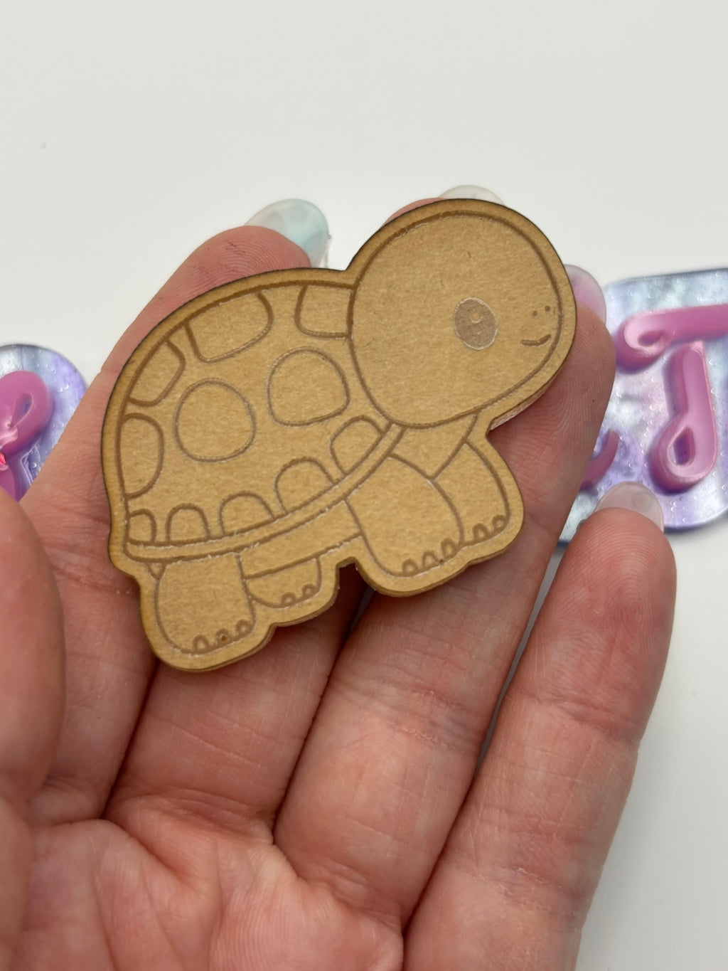 Kawaii turtle flat grip keychain mold