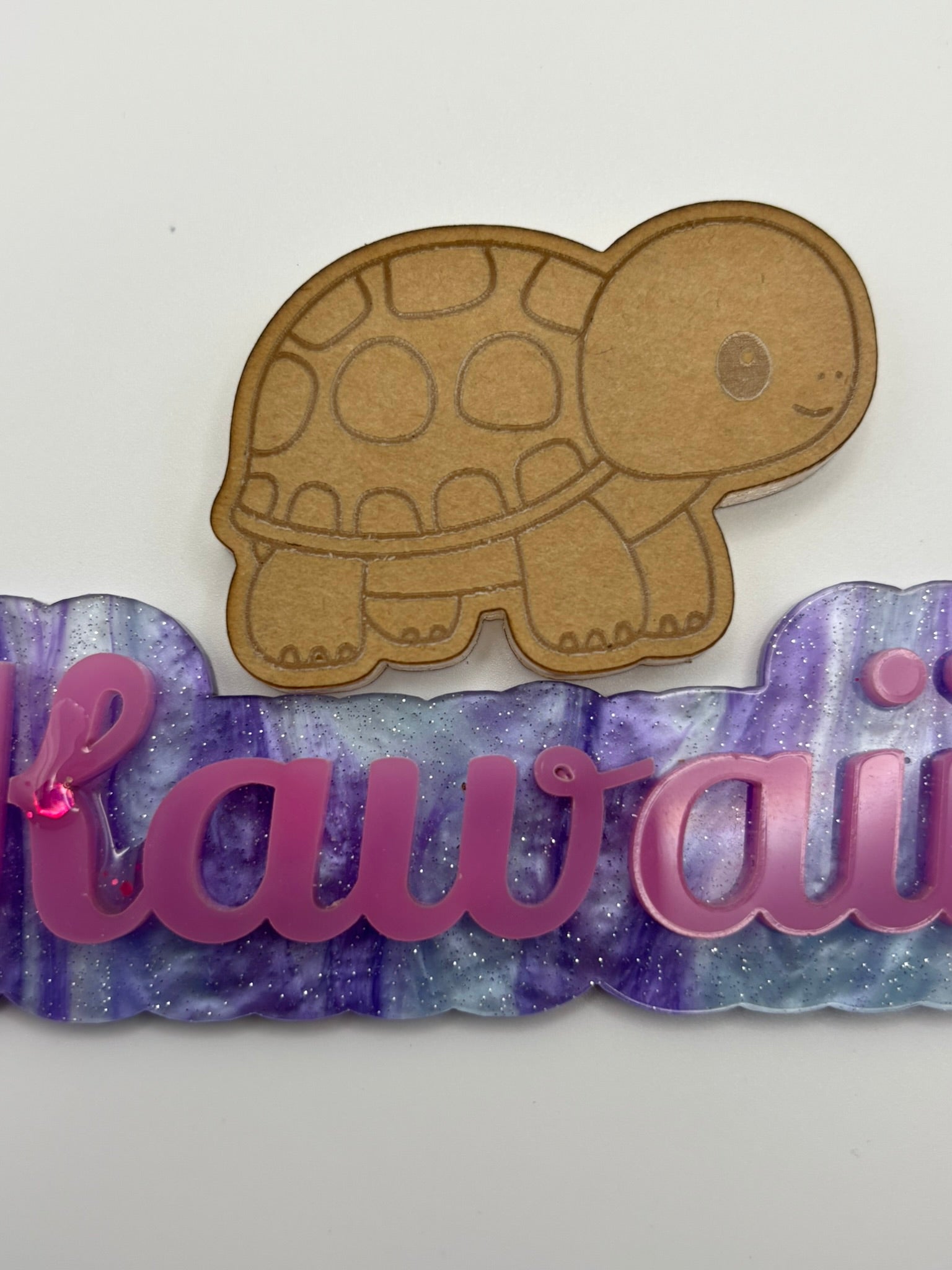 Kawaii turtle flat grip keychain mold