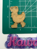 Kawaii spring duck with glasses and boots flat grip keychain mold