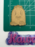 Mask spirit ghost anime flat grip keychain mold