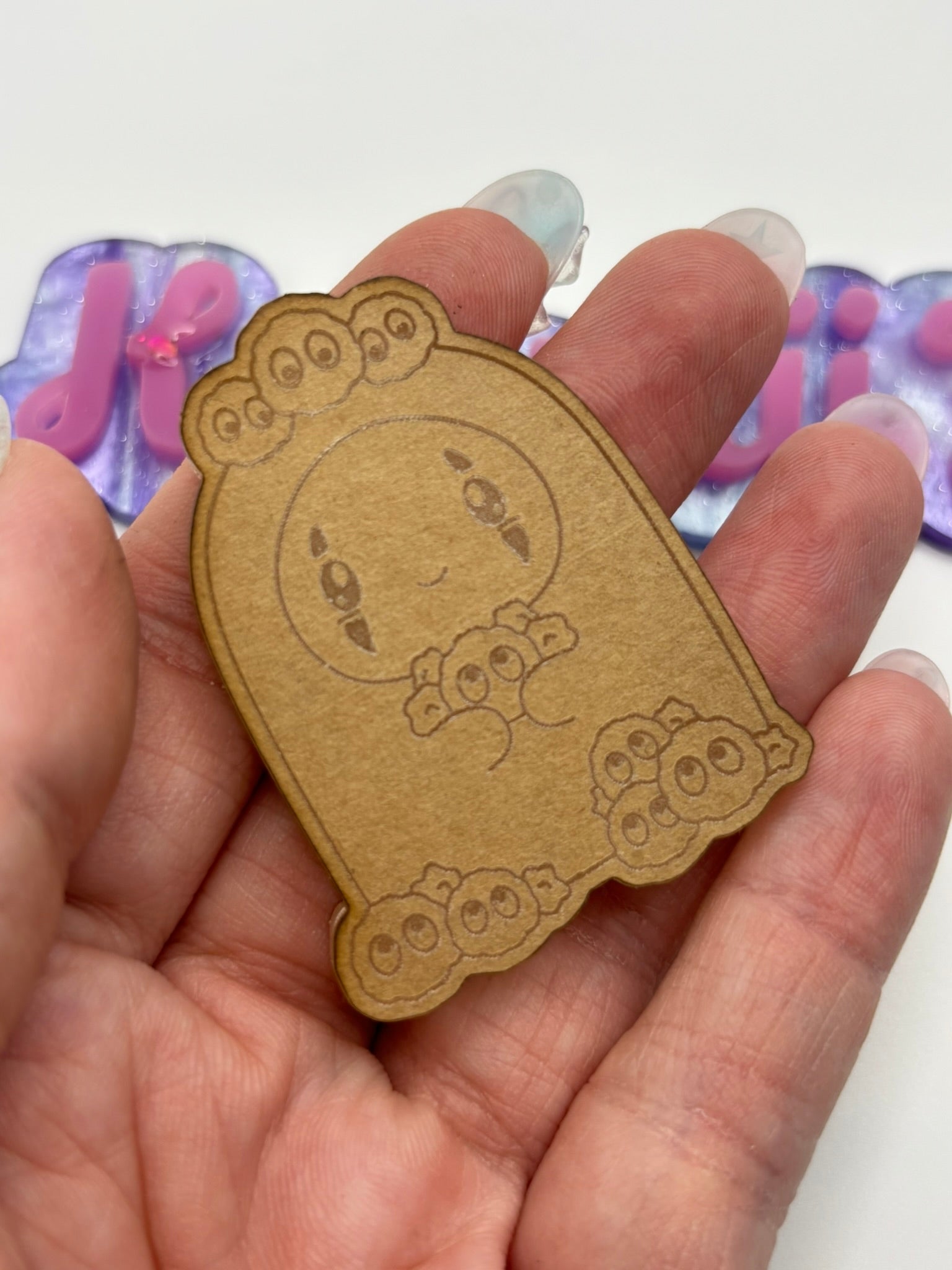 Mask spirit ghost anime flat grip keychain mold