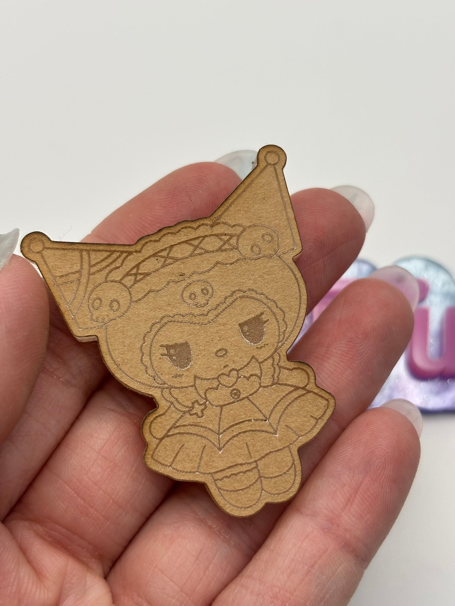 Kawaii bunny lolita anime flat grip keychain mold