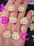 Monster Fufu and cat friends stud earrings molds palette