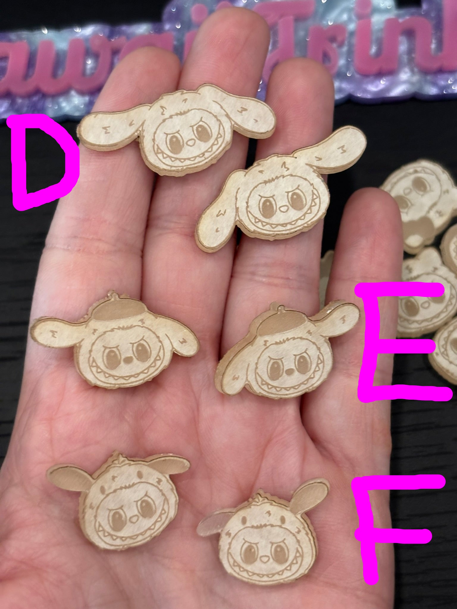 Monster Fufu and cat friends stud earrings molds palette