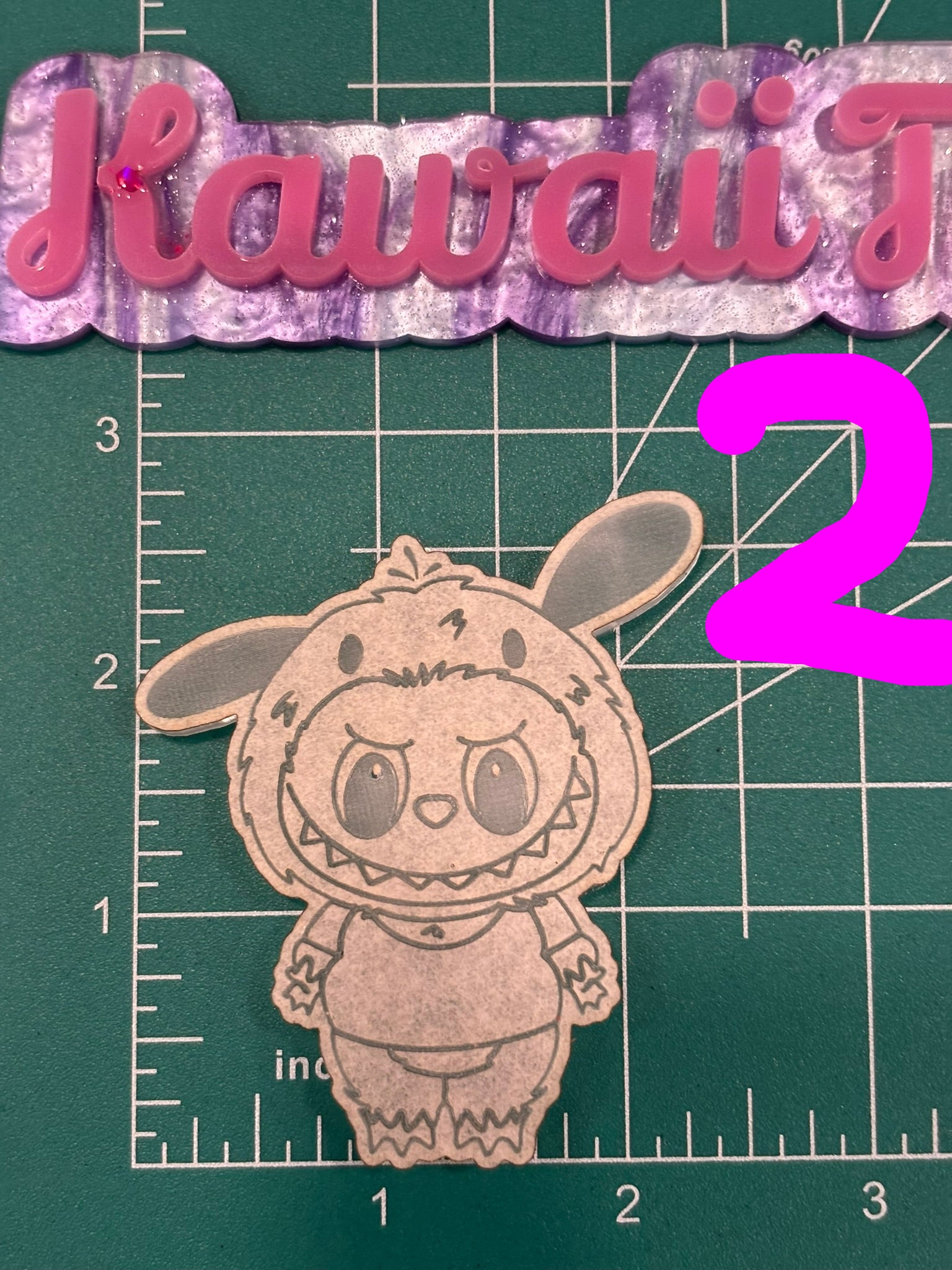 Fufu and cat friends flat keychain molds palette