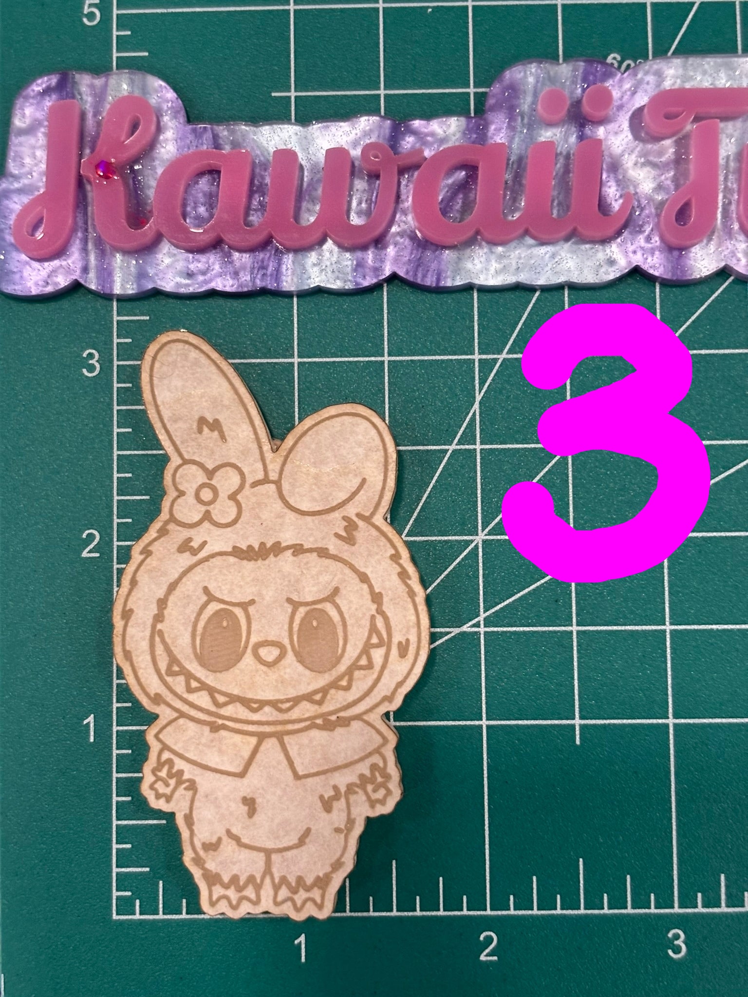 Fufu and cat friends flat keychain molds palette