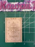 Dragonfly tarot card flat keychain mold
