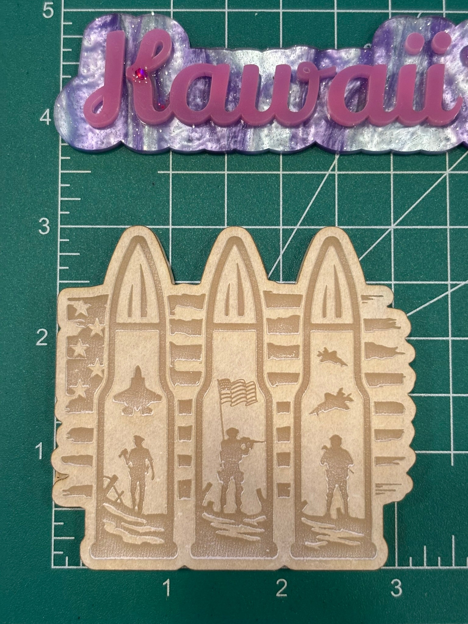 American military bullets flat keychain mold