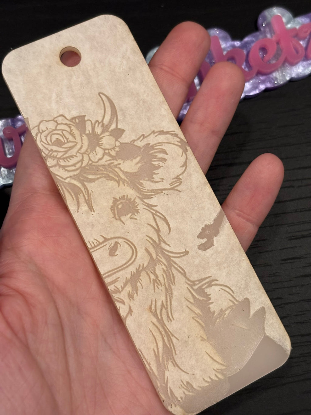 Highland cow flat bookmark mold