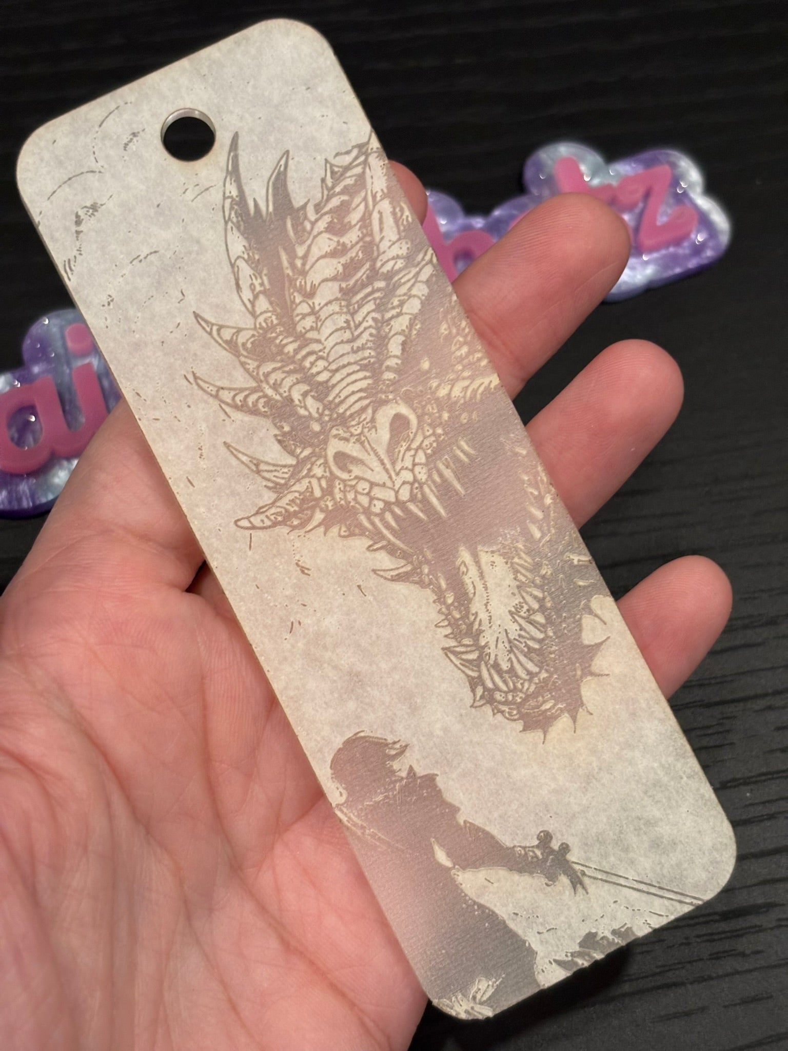 Dragon fairytale flat bookmark mold