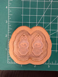 Halloween skeleton fufu bunny earrings mold