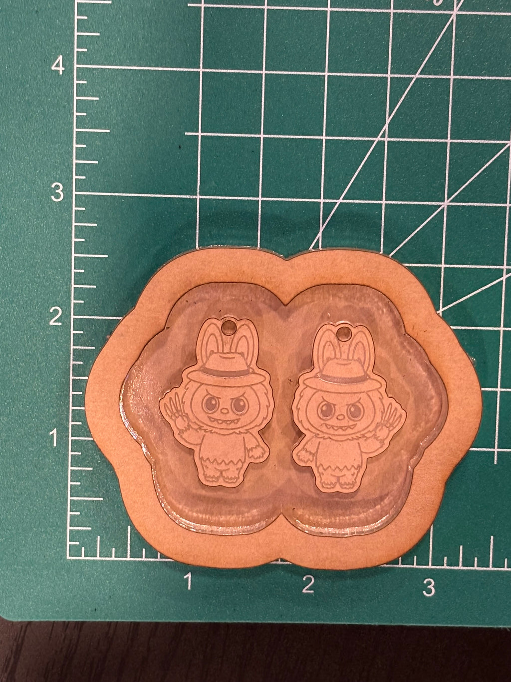 Nightmare horror guy fufu bunny earrings mold