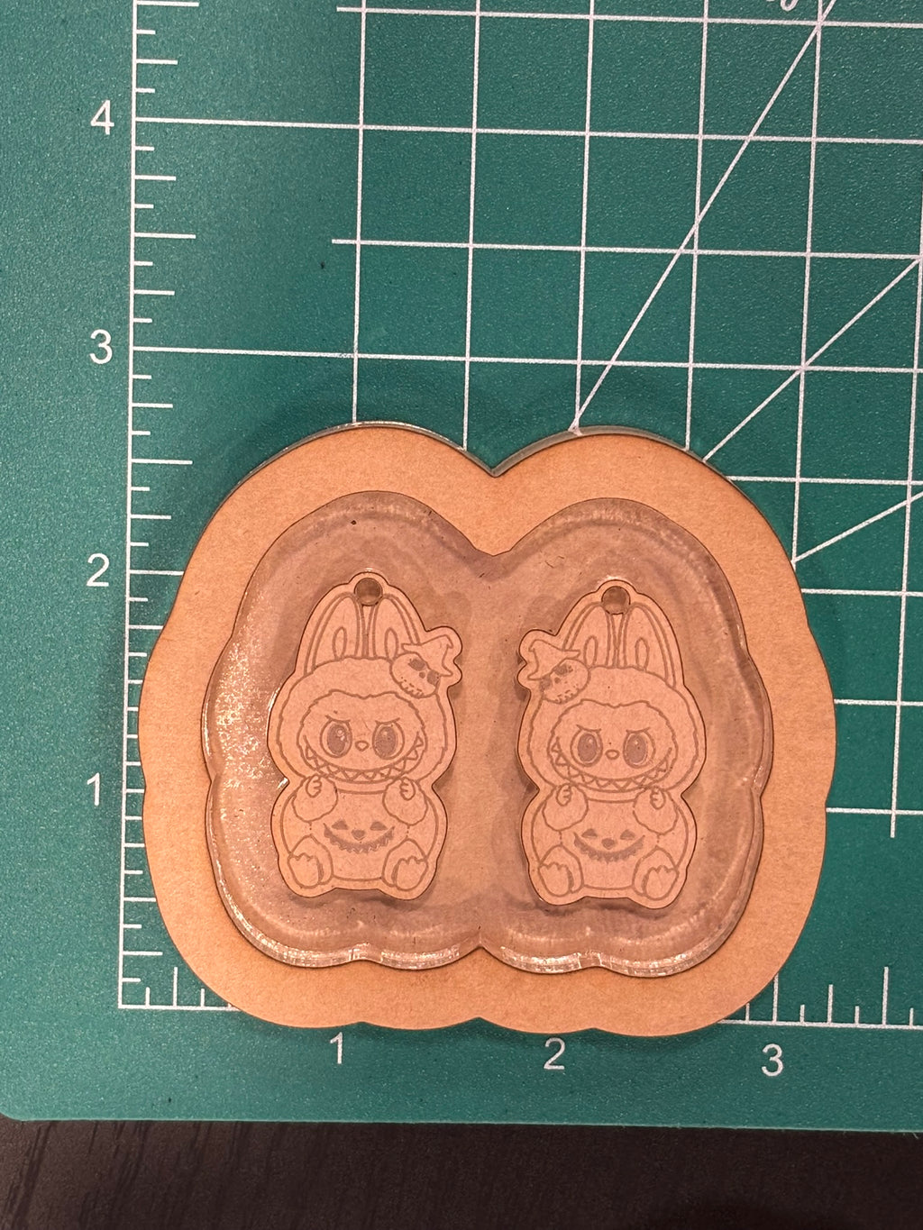 Halloween pumpkin fufu bunny earrings mold