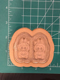 Halloween pumpkin fufu bunny earrings mold