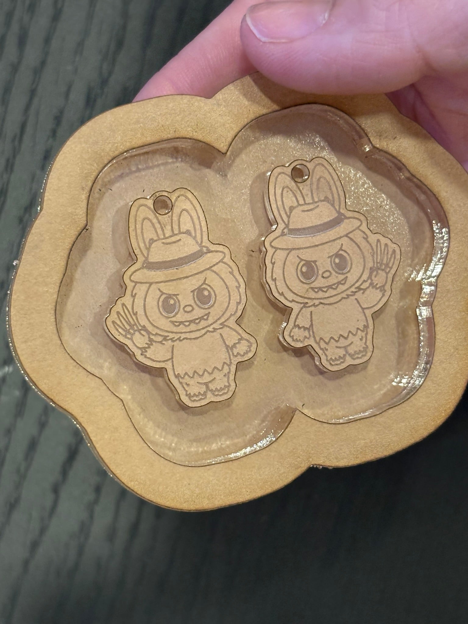 Nightmare horror guy fufu bunny earrings mold