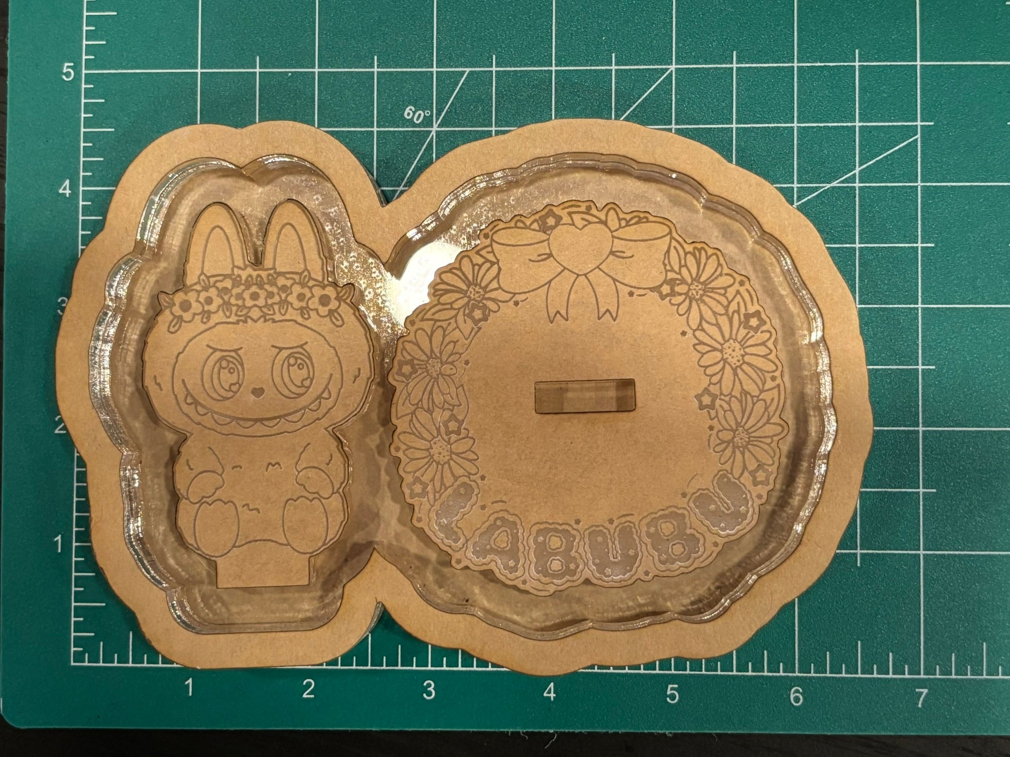 Flower crown Bunny fufu ring phone stand tray mold
