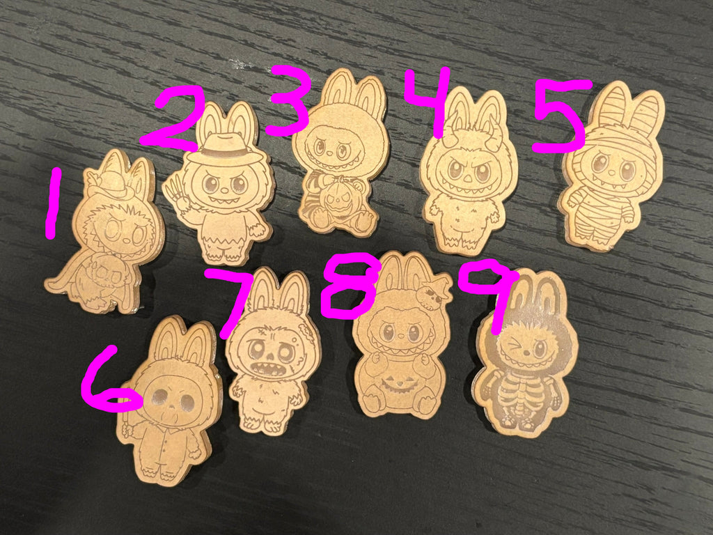 Horror fufu bunny flat keychain grippie molds palette