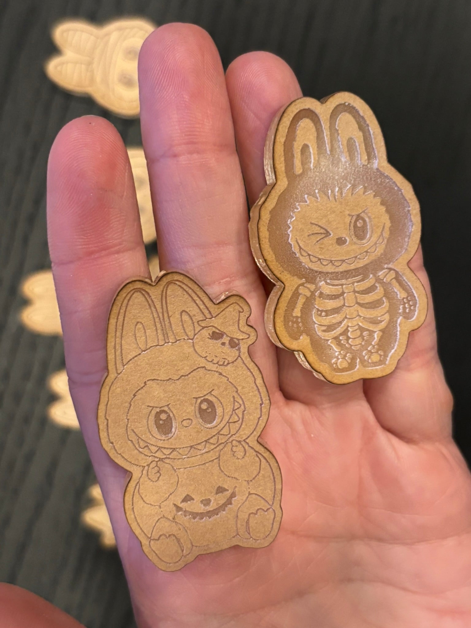 Horror fufu bunny flat keychain grippie molds palette