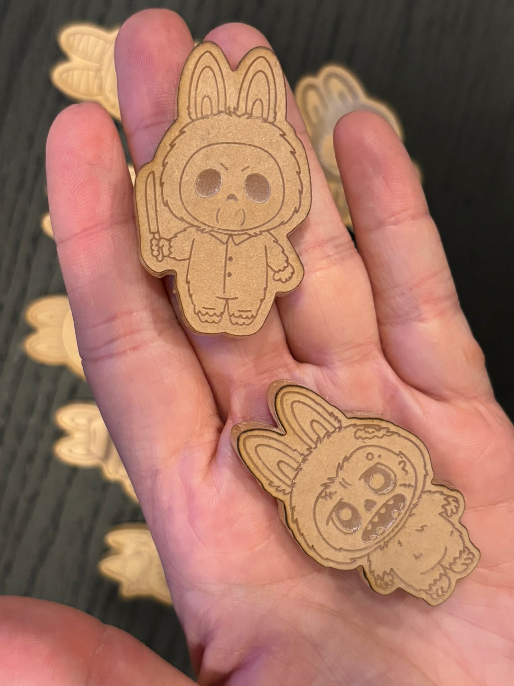 Horror fufu bunny flat keychain grippie molds palette
