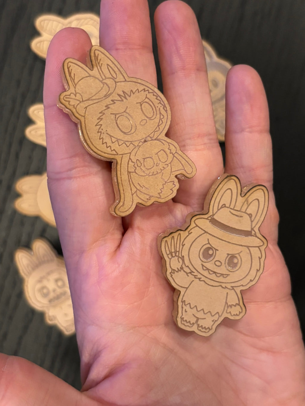 Horror fufu bunny flat keychain grippie molds palette
