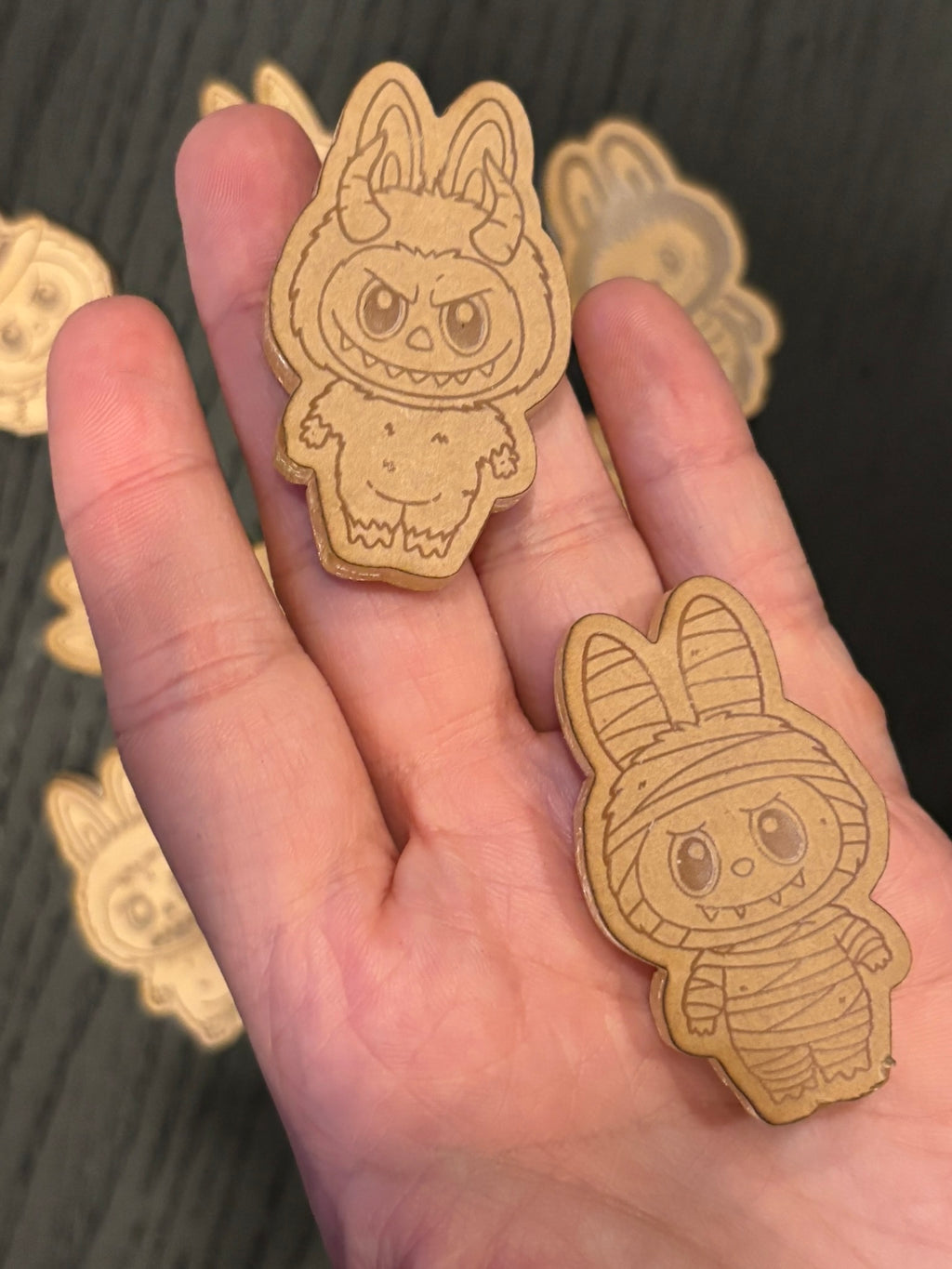 Horror fufu bunny flat keychain grippie molds palette