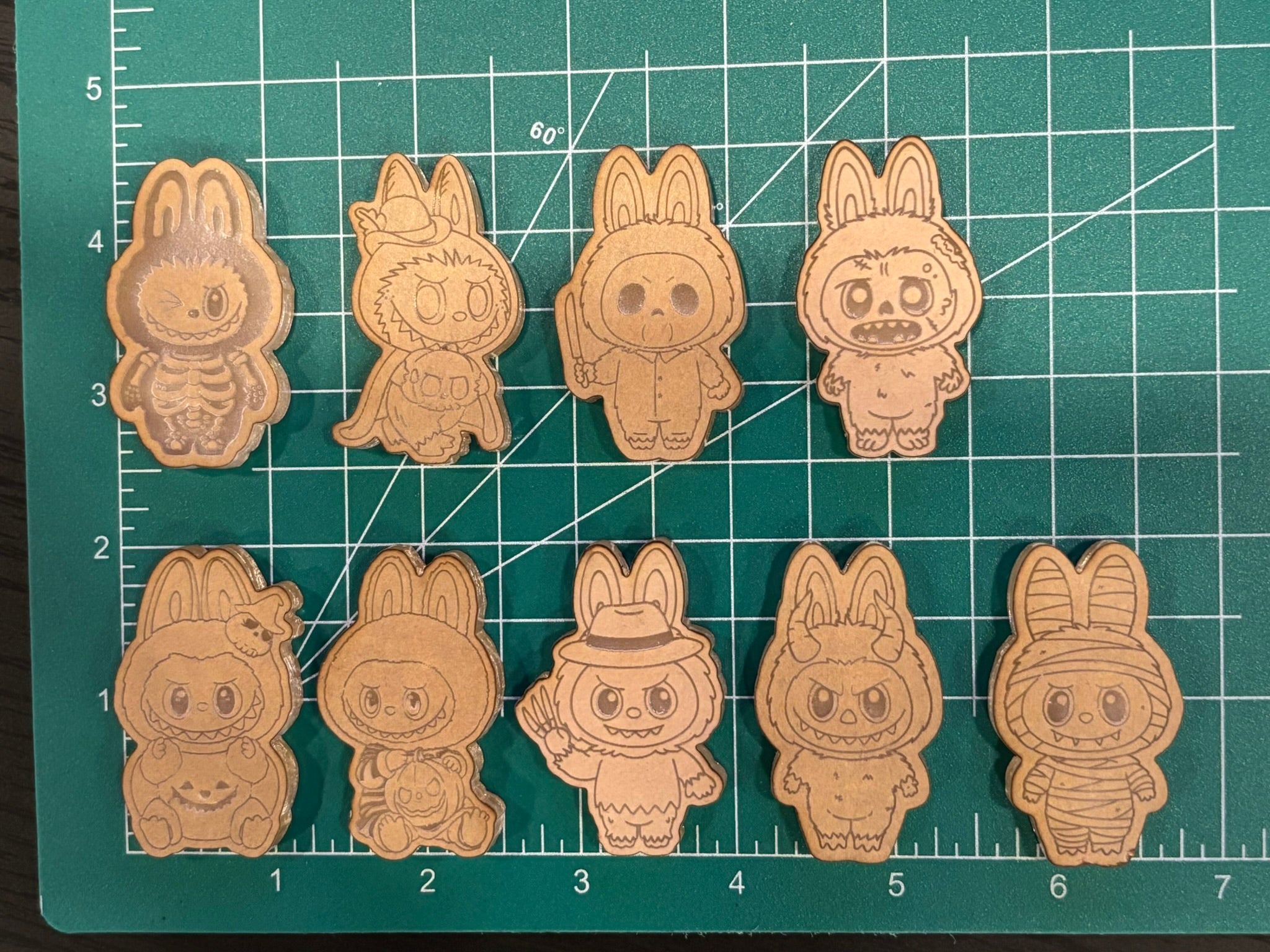 Horror fufu bunny flat keychain grippie molds palette