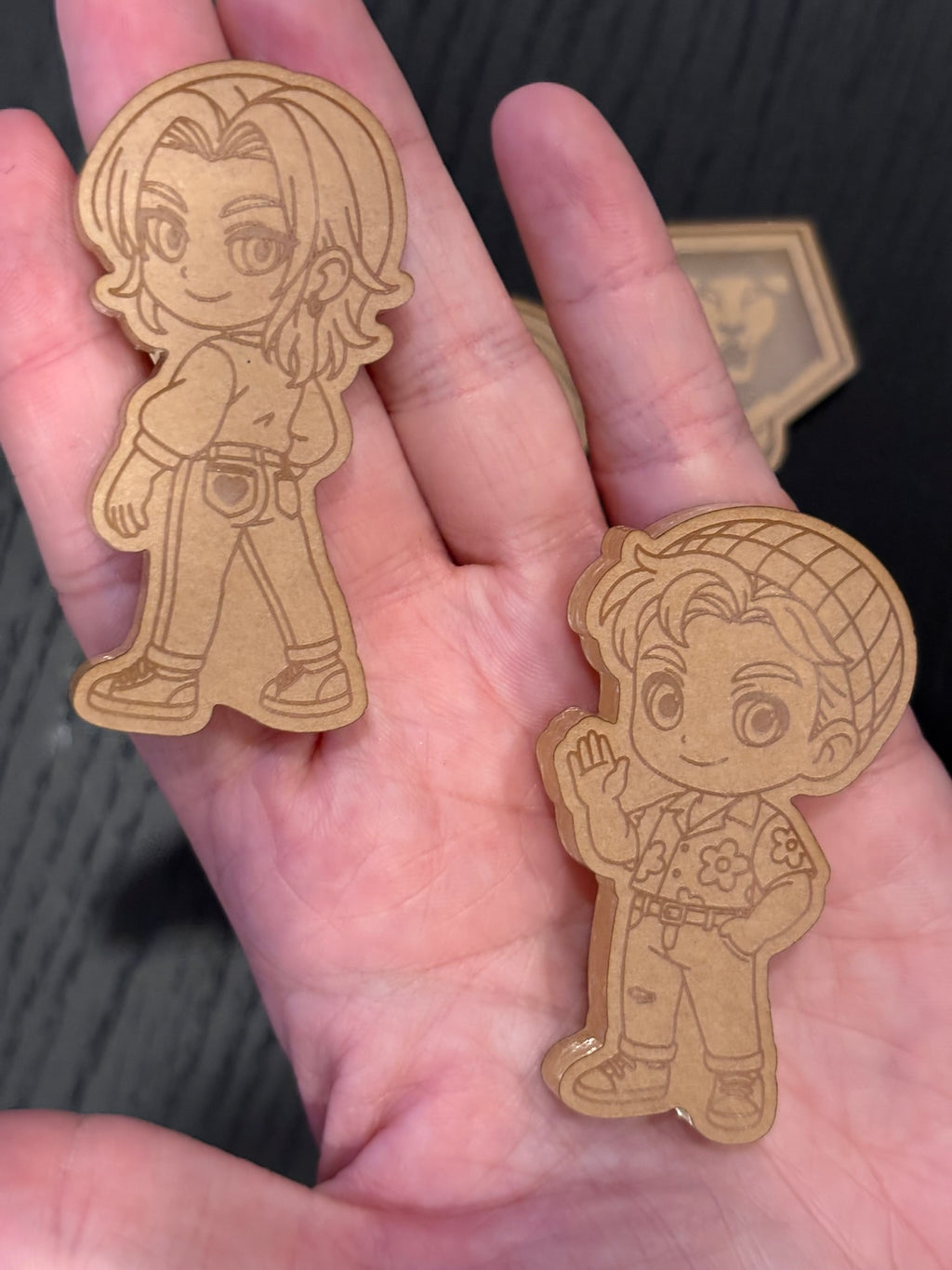 Kpop boys flat grip keychain molds palette