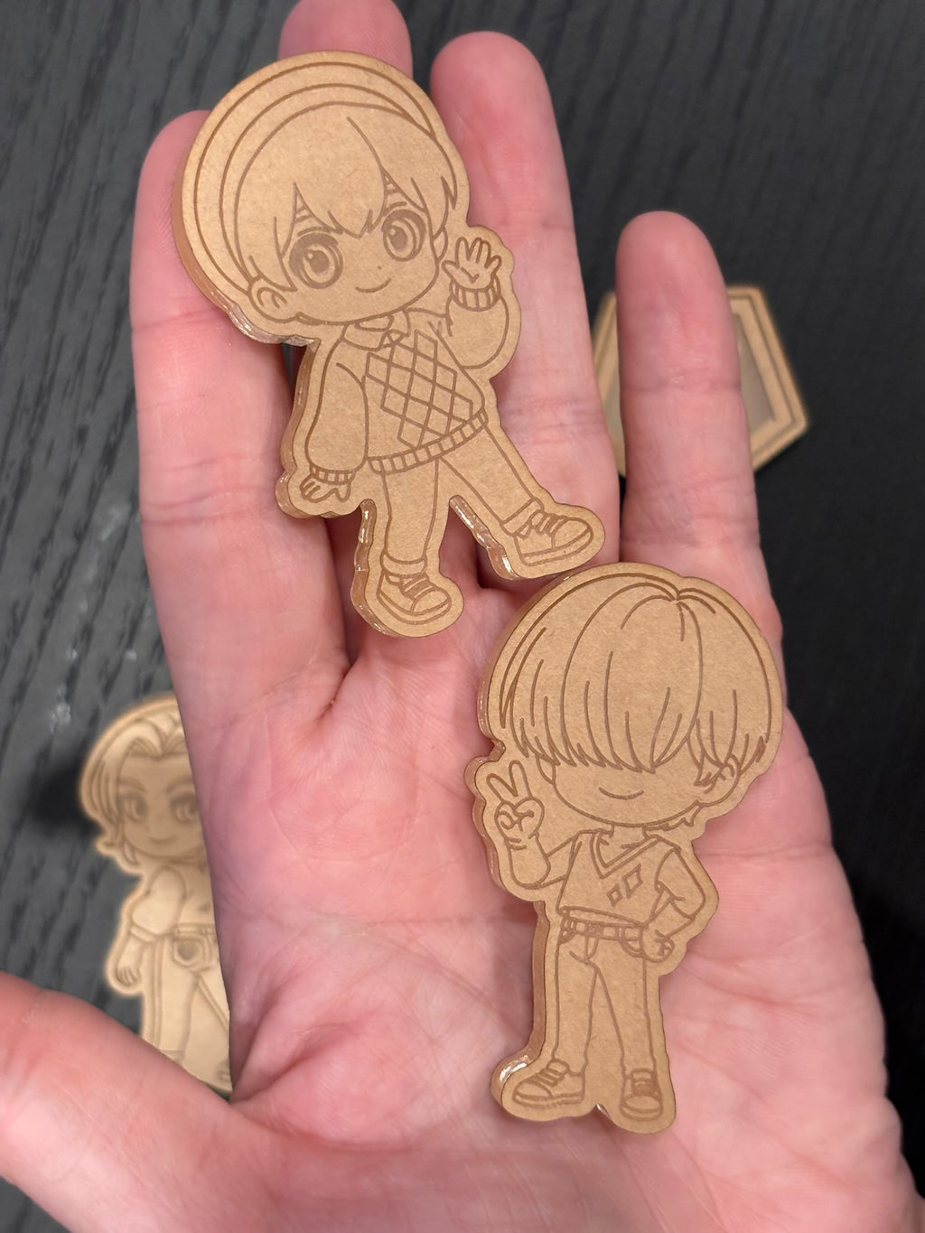 Kpop boys flat grip keychain molds palette