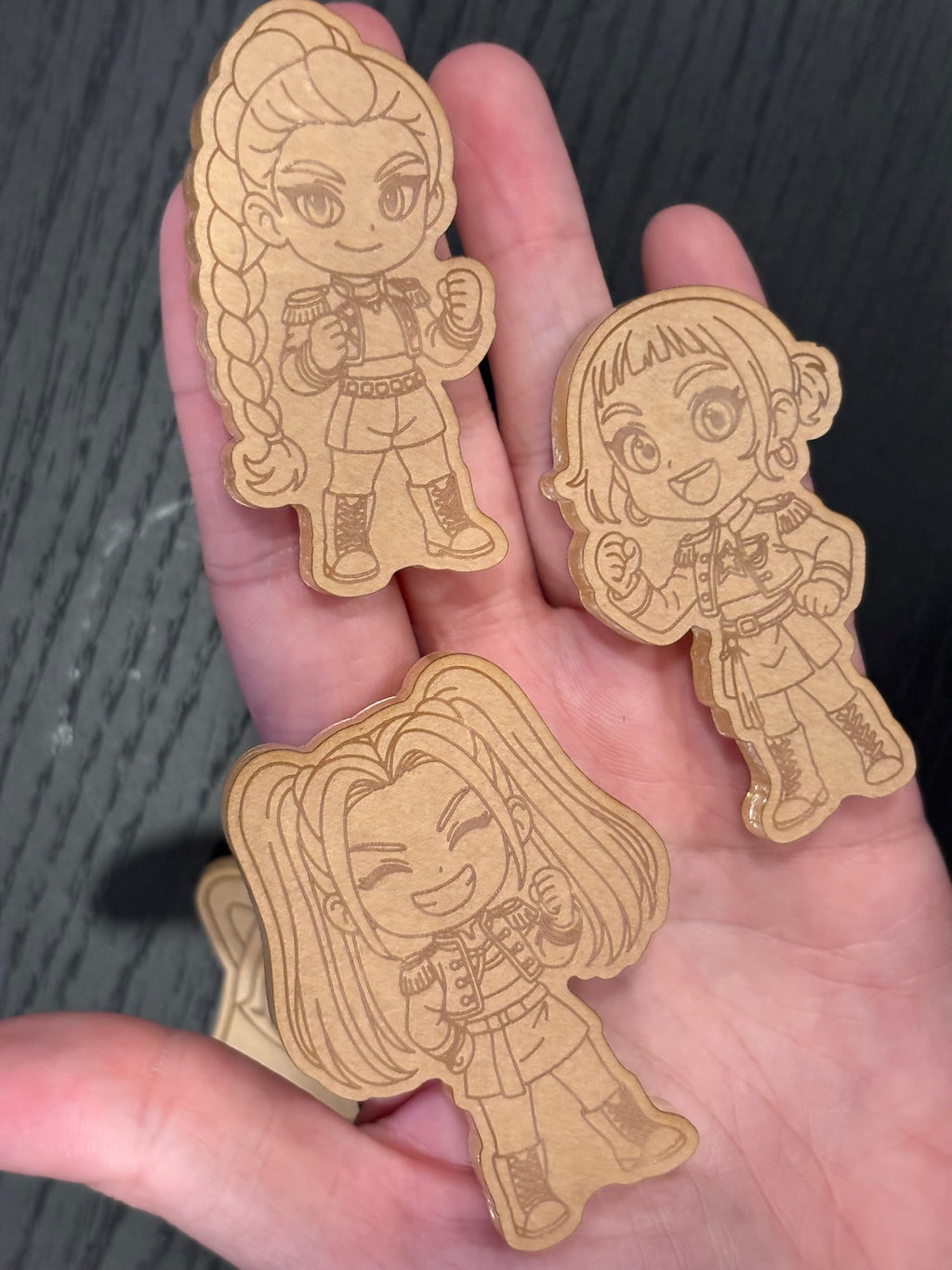 Kpop girls flat grip keychain molds palette