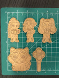 Kpop girls flat grip keychain molds palette