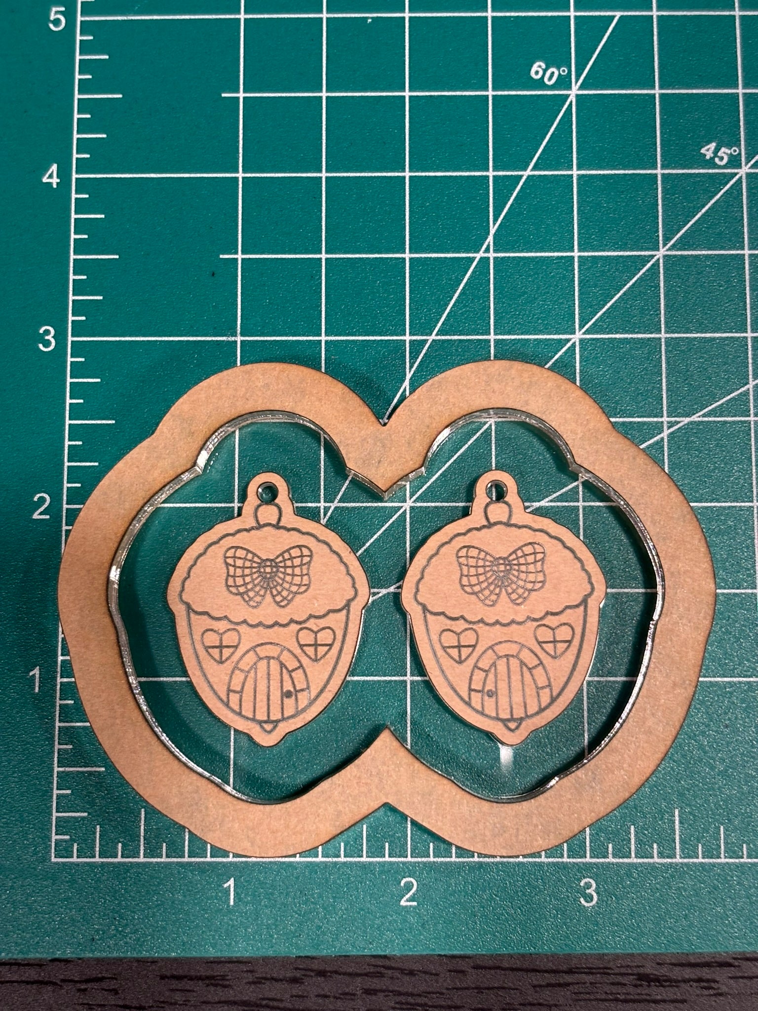 cottagecore acorn house earrings mold