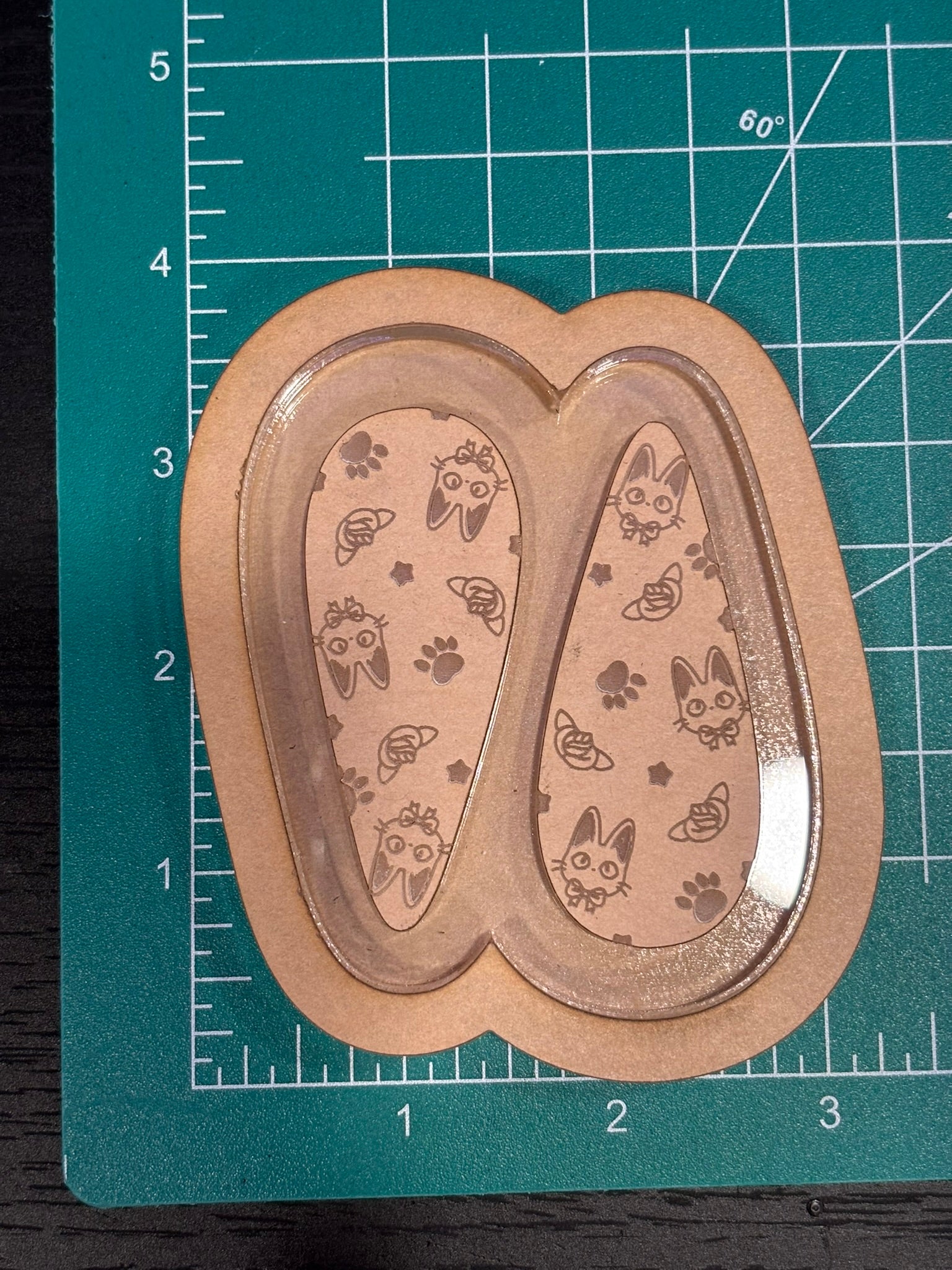 Witches cat anime barrette clip mold