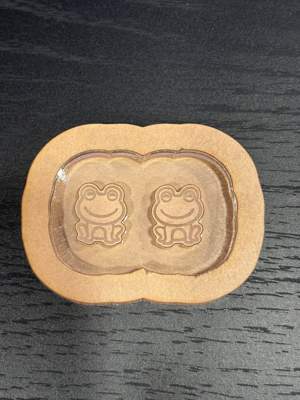 Cute frog stud earrings mold