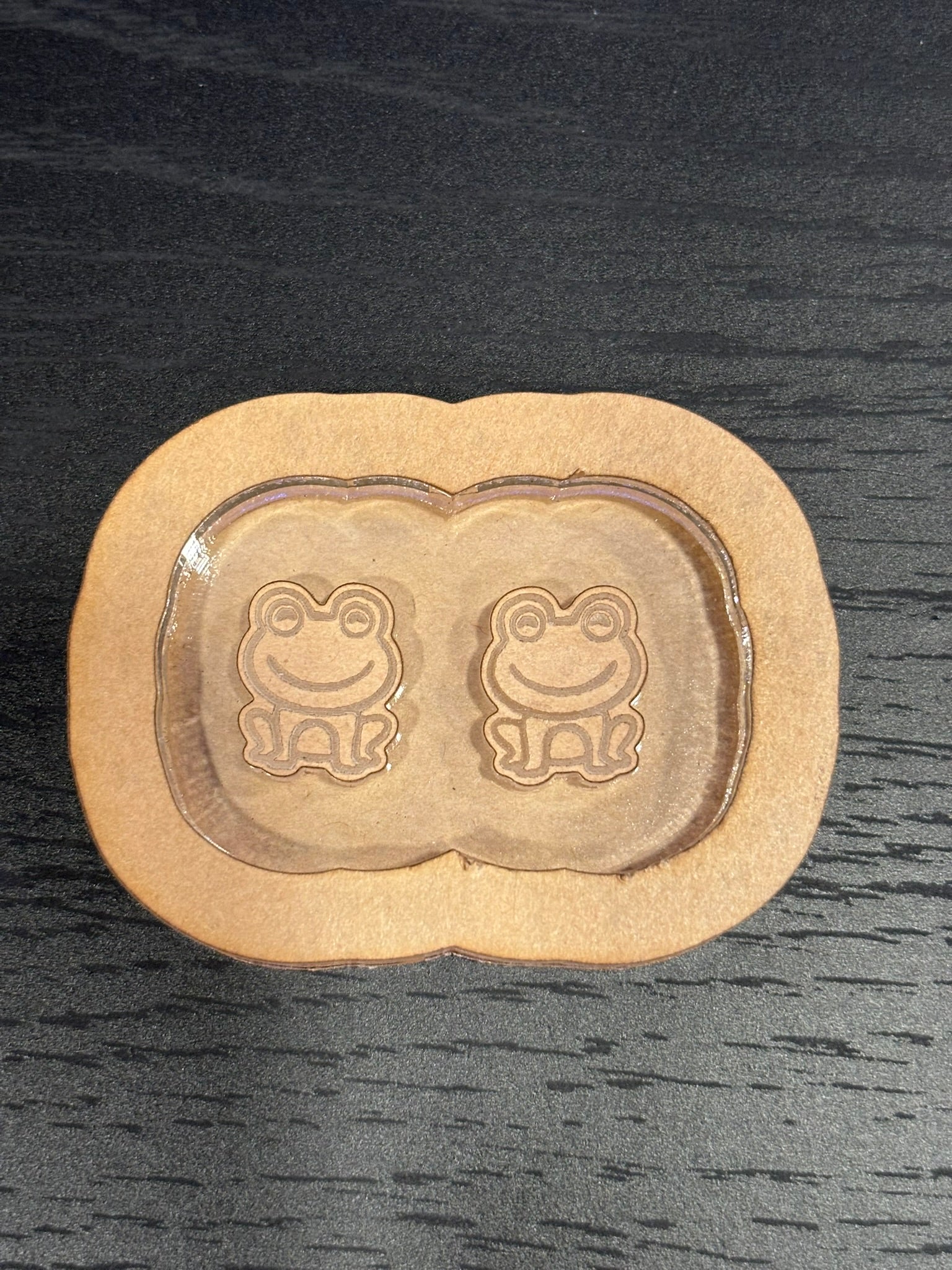 Cute frog stud earrings mold