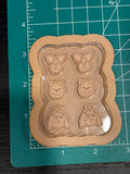 WP and friends stud earrings mold palette