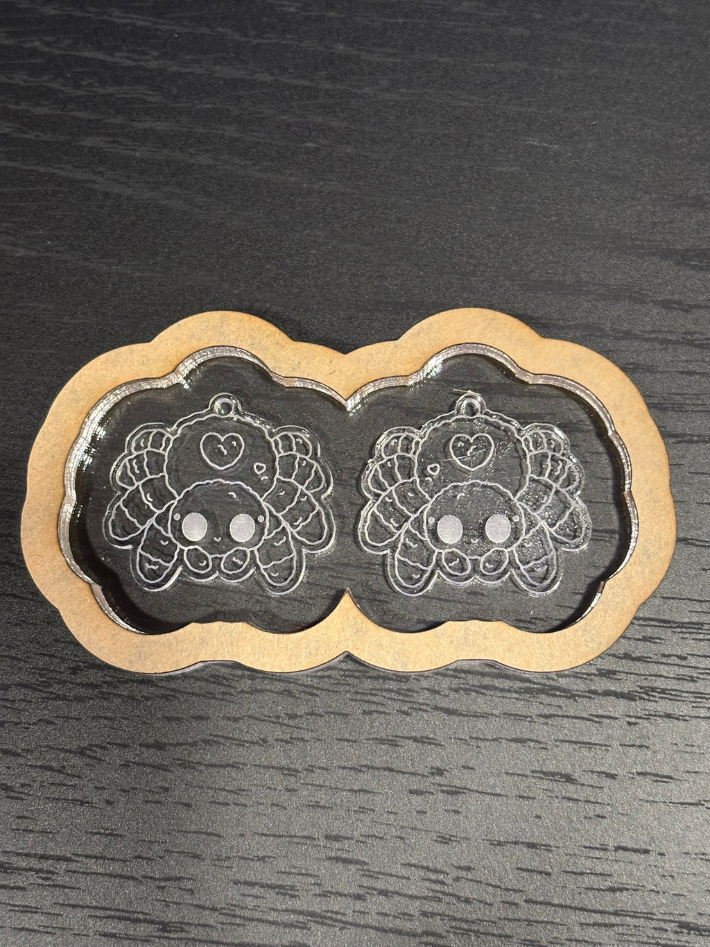Cute spider earrings mold