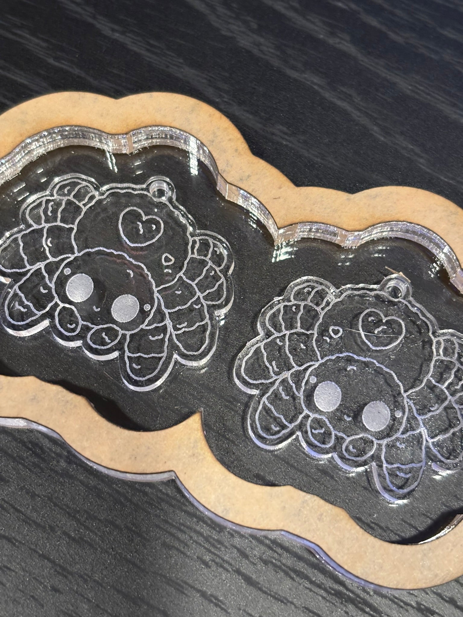 Cute spider earrings mold
