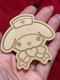 Kawaii kitty and friends nurses flat grip keychain molds palette