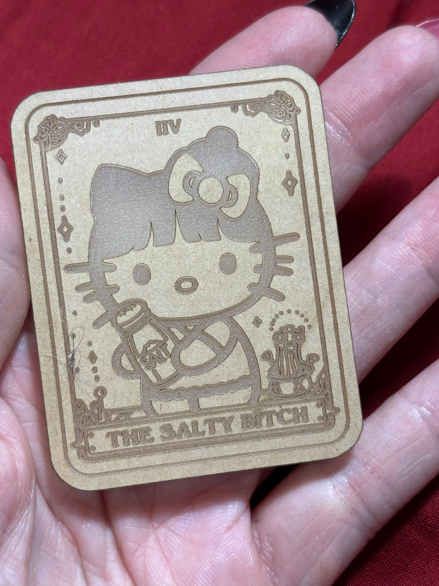 Funny kitty tarot cards flat keychain molds palette
