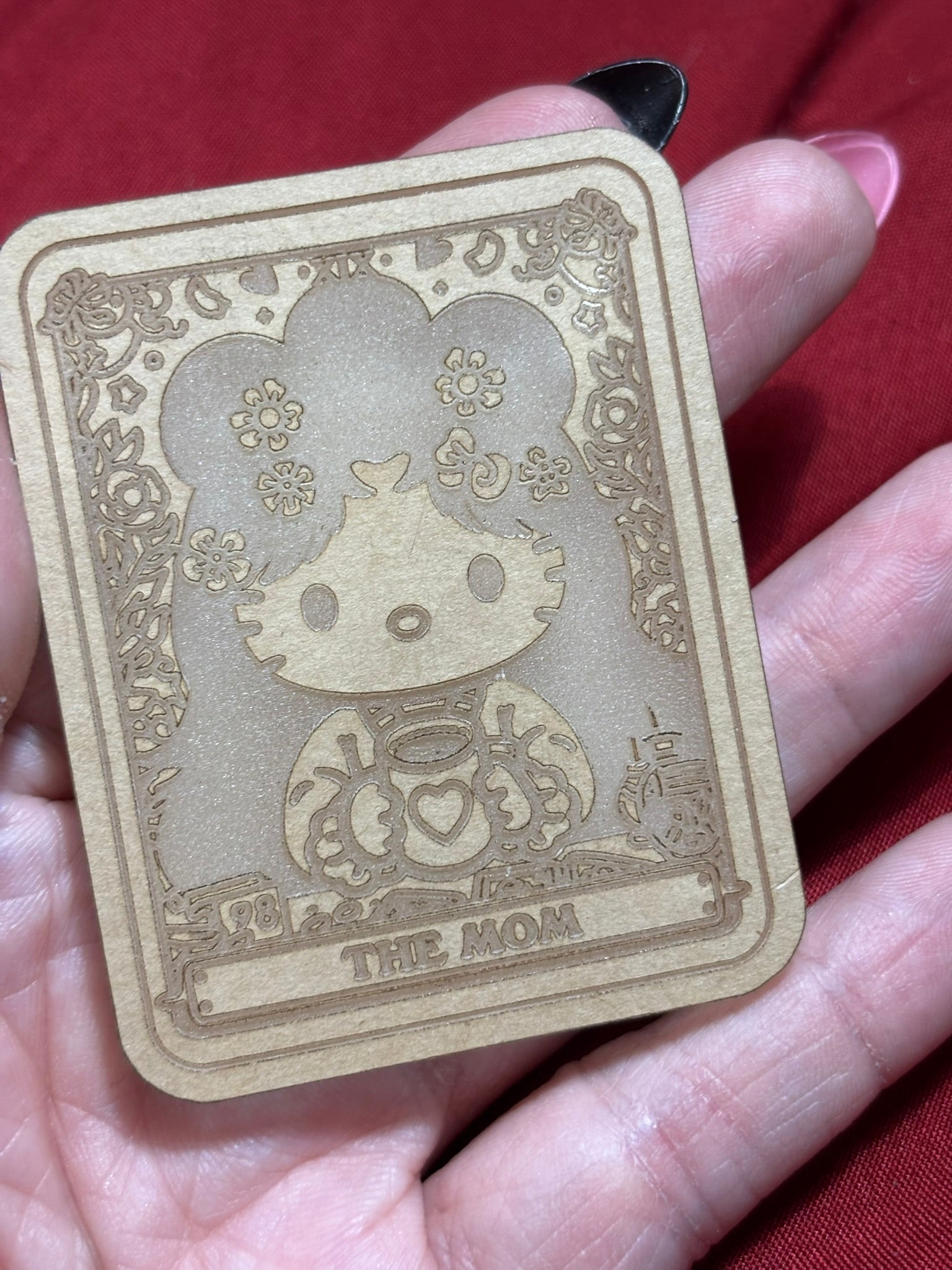 Funny kitty tarot cards flat keychain molds palette