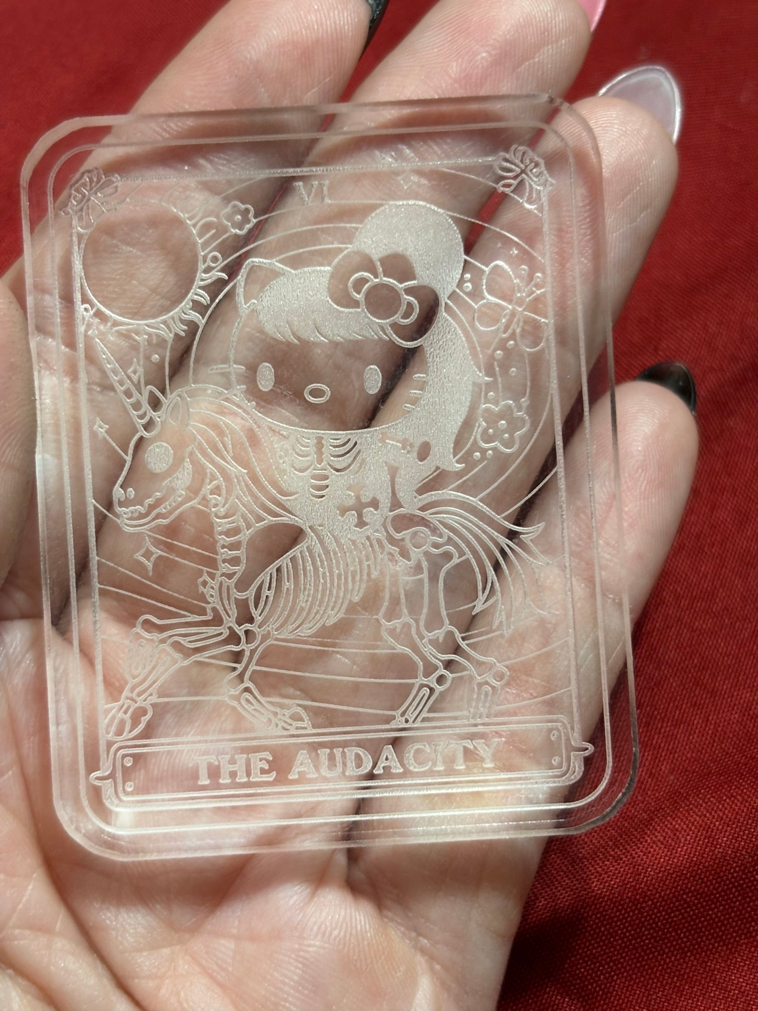 Funny kitty tarot cards flat keychain molds palette